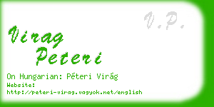 virag peteri business card